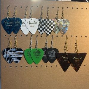 Handmade Hypoallergenic Guitar Pick Earrings